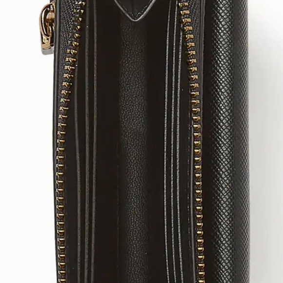 Kate Spade Black Saffiano Glitter Leather Wallet With Card Holder - Picture 6 of 9